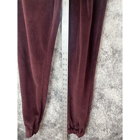 Elwood Velvet Velour Jogger Lounge Maroon athleisure Sweatpants Women's Xs - Picture 7 of 12